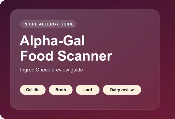 Alpha-Gal Food Scanner: Spot Mammalian Ingredients Faster