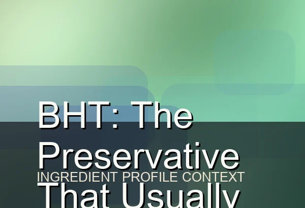 BHT: The Preservative That Usually Travels With BHA