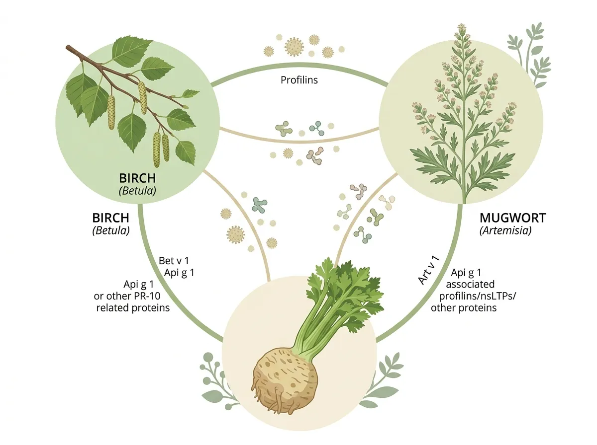 The Birch-Mugwort-Celery Syndrome