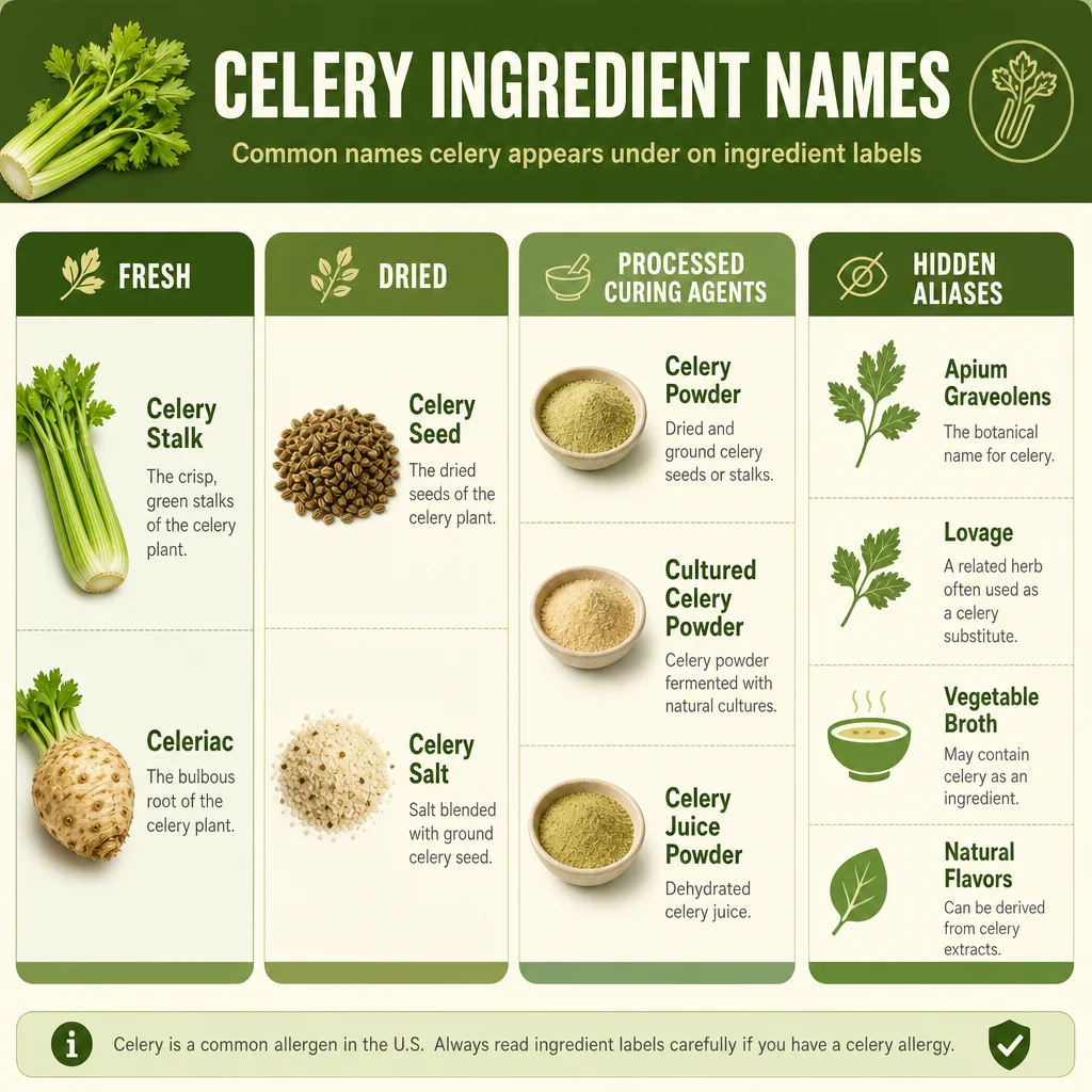 Every Name for Celery on a Food Label