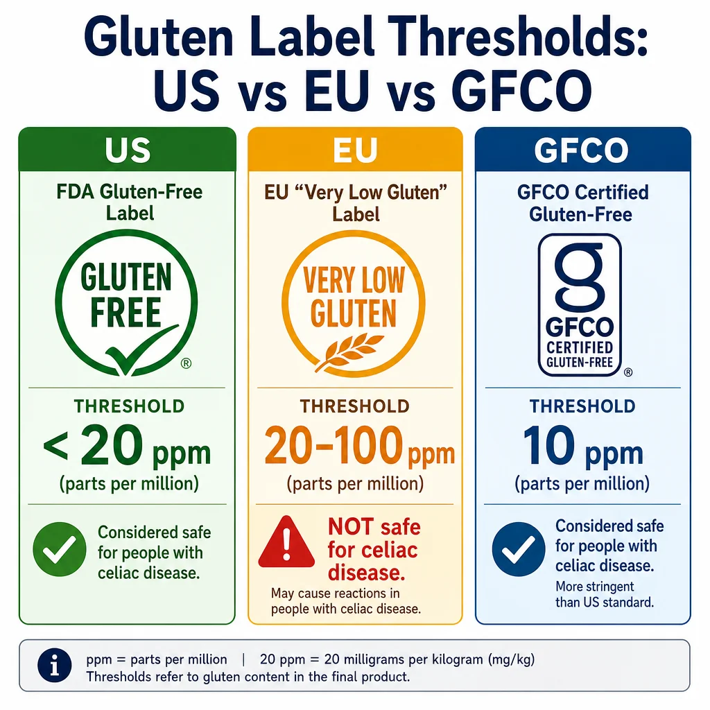 EU vs. US: The "Very Low Gluten" Category Celiac Patients Must Know About