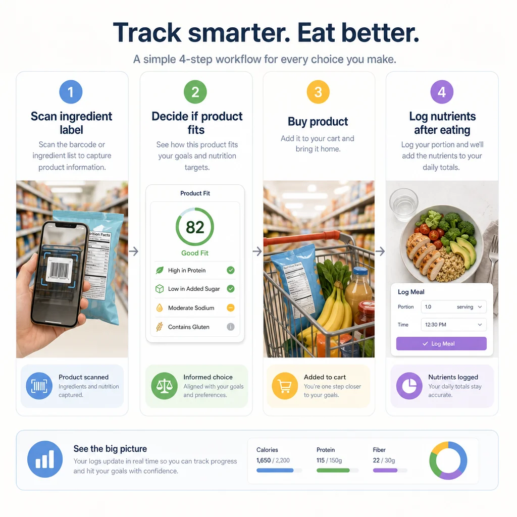 A Practical Rule: Buy With a Scanner, Track With a Nutrition App