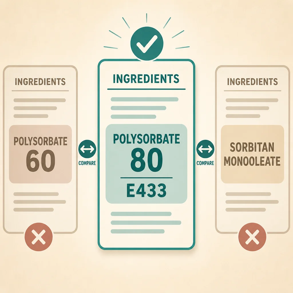 Polysorbate 80 Versus Similar Names