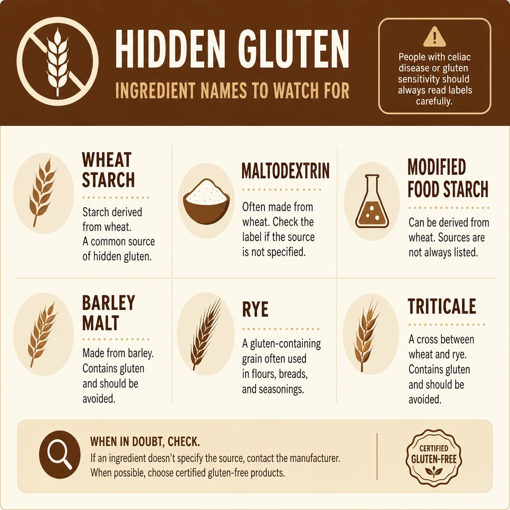 Where Gluten Hides: A Comprehensive Ingredient List