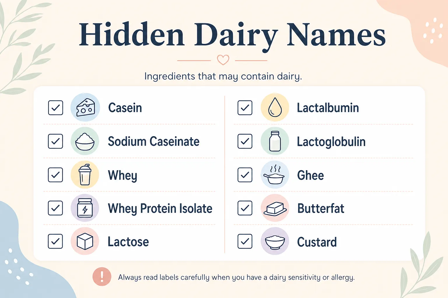 The Hidden Dairy Checklist