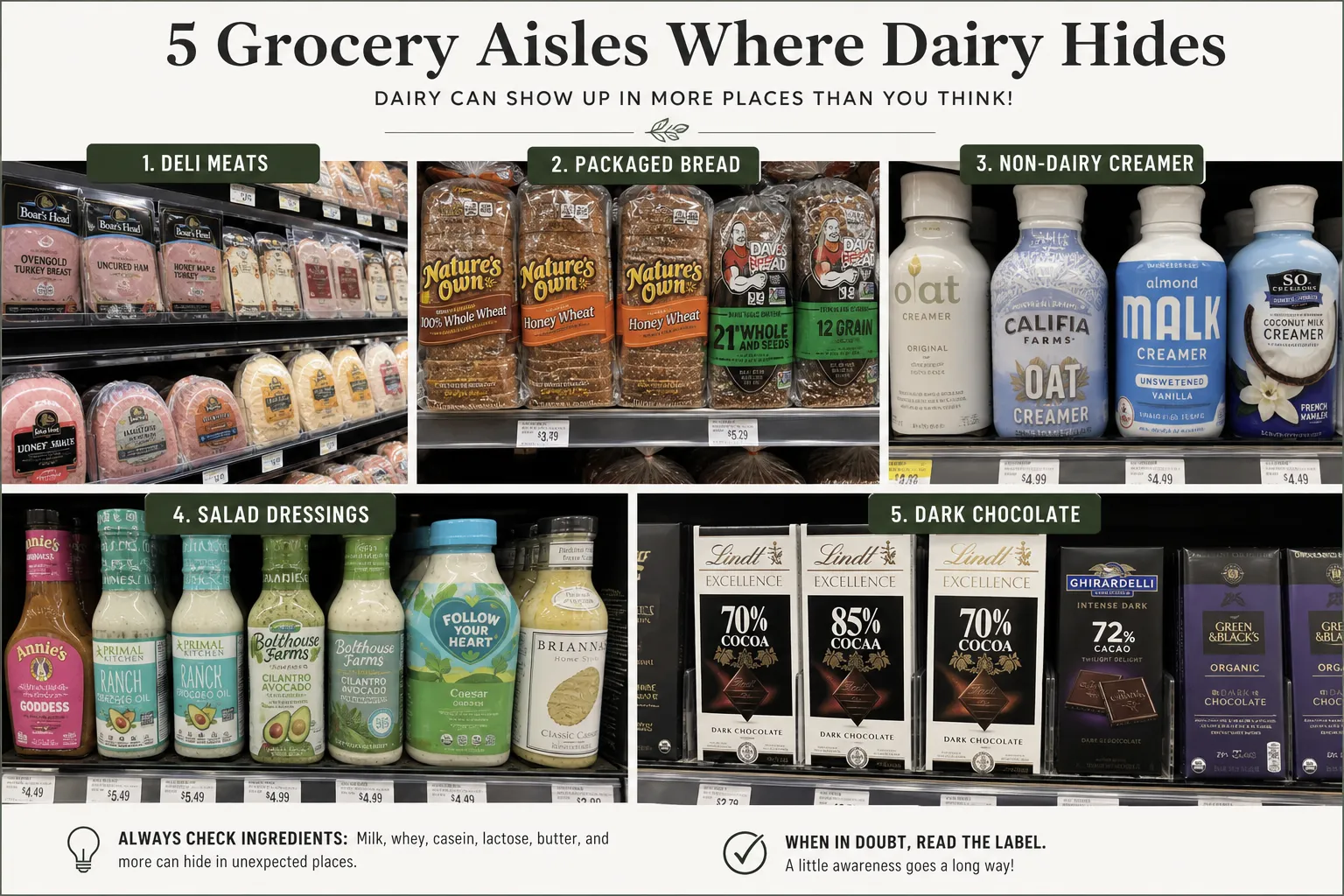 Categories Where Dairy Most Often Hides