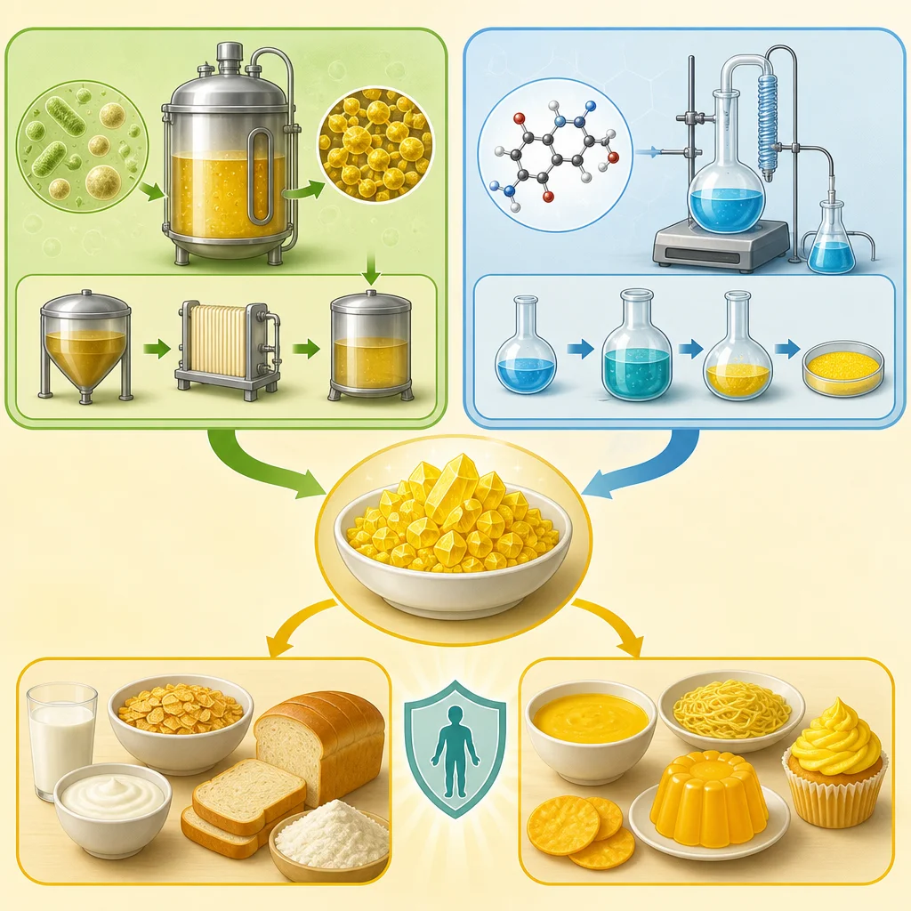 How Commercial Vitamin B2 Is Made