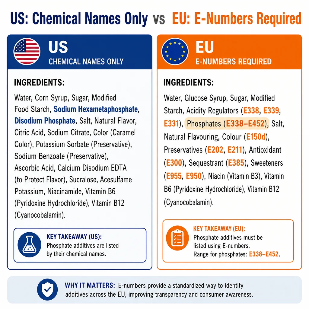 EU vs. US Phosphate Labeling: The E-Number Advantage