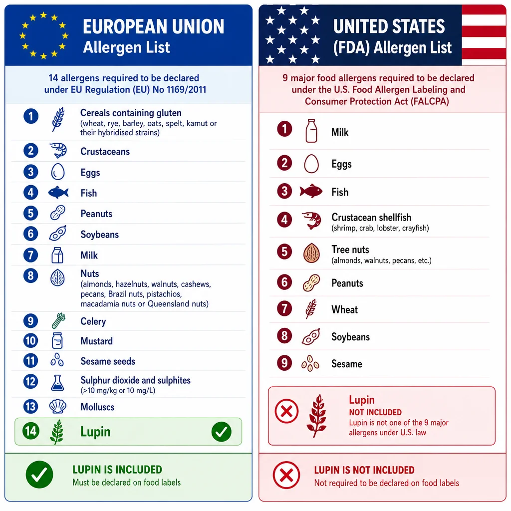 A Mandatory Allergen in Europe, Not in the US