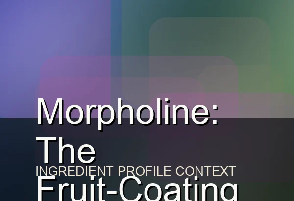 Morpholine: The Fruit-Coating Chemical Most Shoppers Never Notice