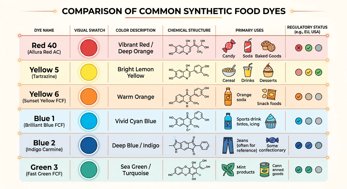 The Seven Dyes: What They Are and Where They Hide