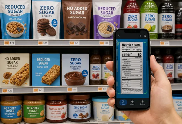 Sugar-Free and No Added Sugar Scanner: Read Claims the Right Way