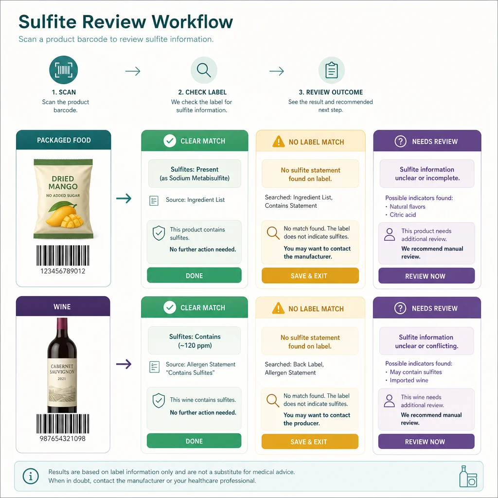 Do Not Treat Sulfite-Free as a Universal Health Claim