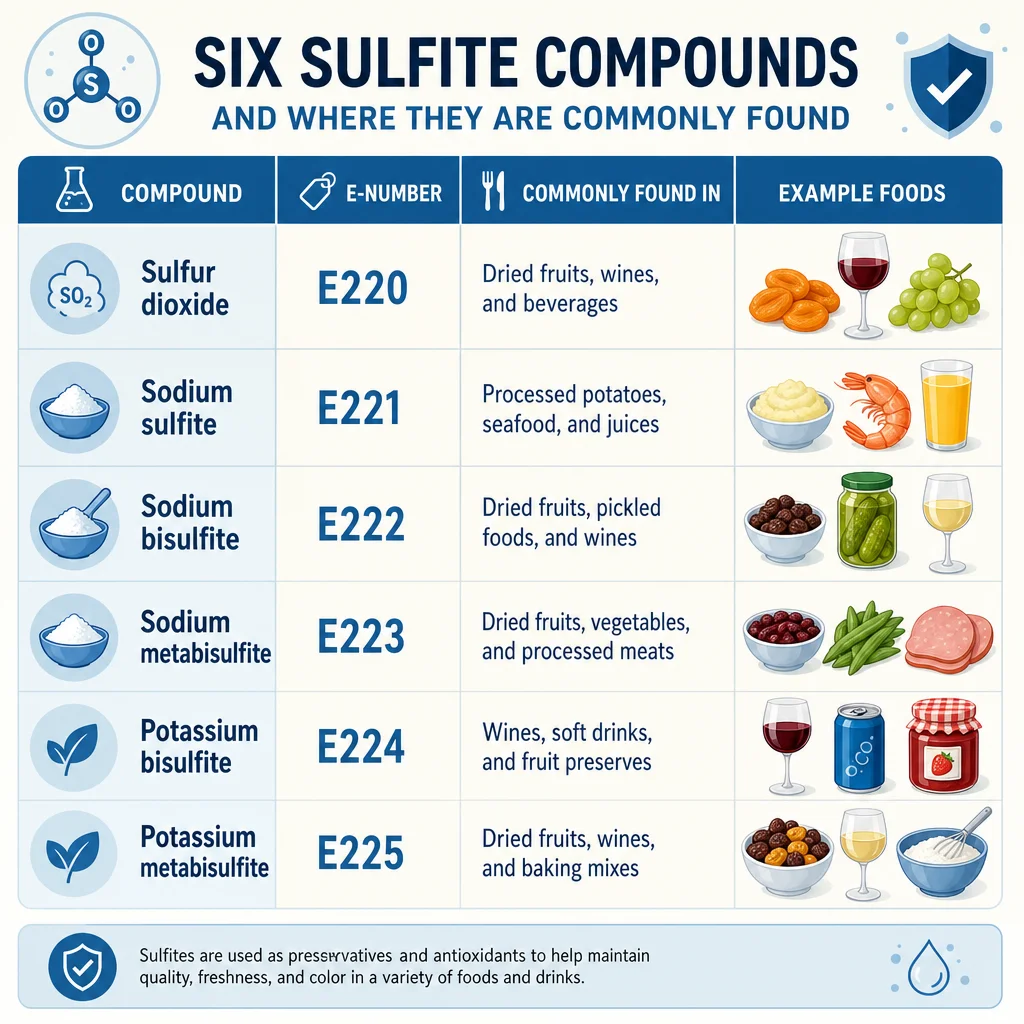 Every Name for Sulphites on a Food Label